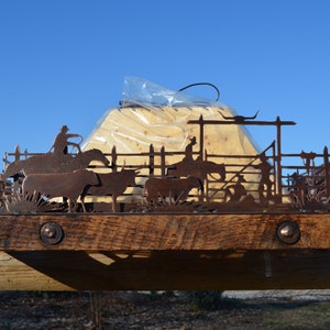 Chandelier Western Corral Rustic Farm Light Sheepskin Cowboy Chandelier Barn Wood Metal Art Pendant Cattle Chandelier Ranch