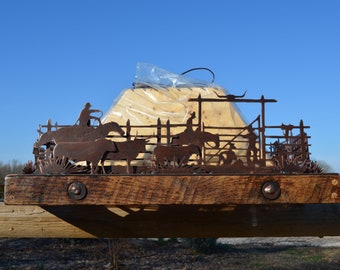 Chandelier Western Corral Rustic Farm Light Sheepskin Cowboy Chandelier Barn Wood Metal Art Pendant Cattle Chandelier Ranch FREE SHIPPING