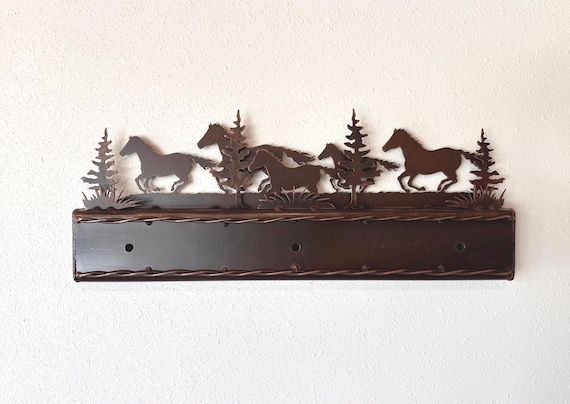 Handmade Horse Vanity Light: Rustic Equestrian Bathroom Lighting