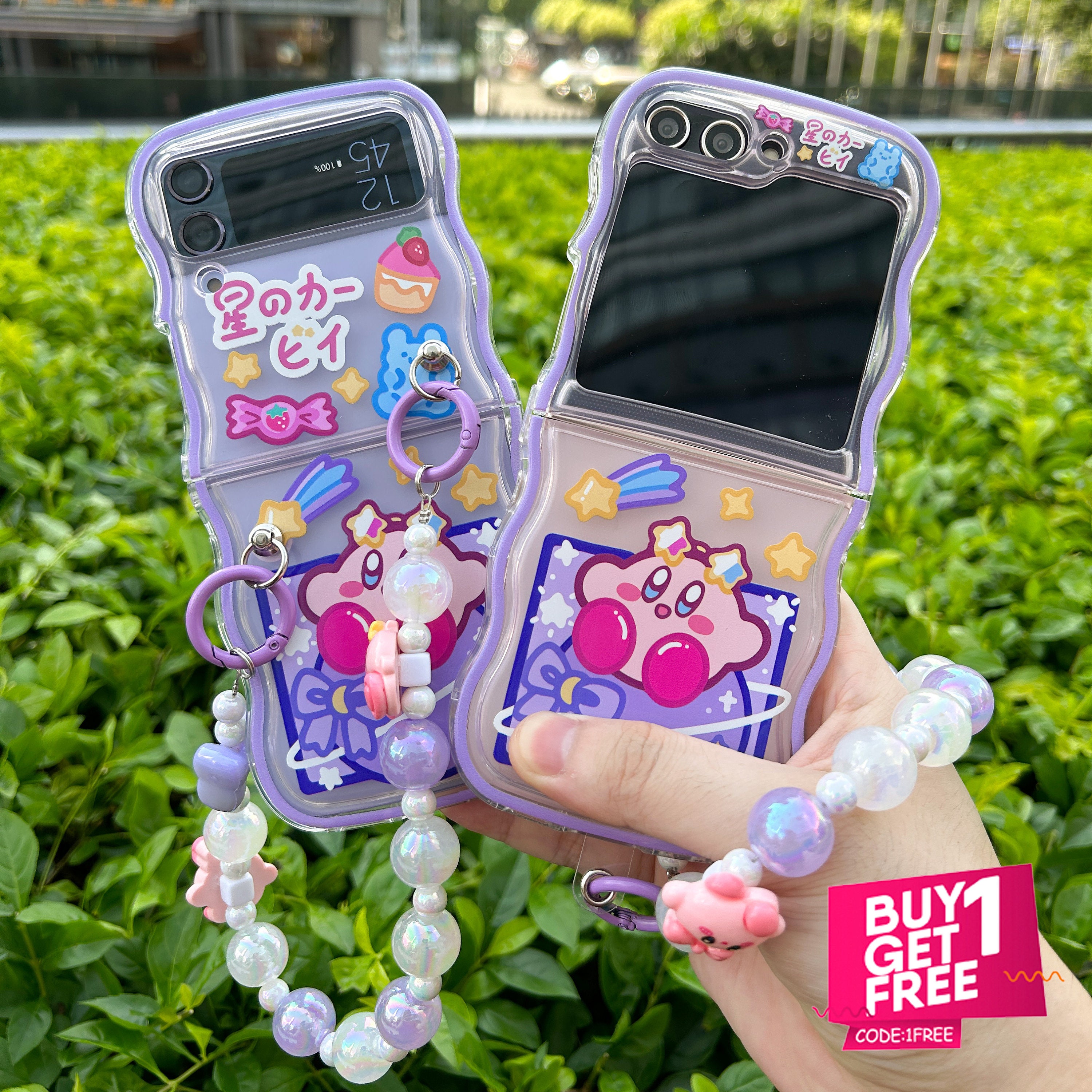 AONUOWE Designed for Samsung Galaxy Z Flip 4 5G Case with Strap Kawaii  Cartoon Rainbow Flower Cute Aesthetic Novelty Phone Case for Women Girls,  Slim