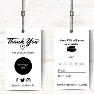 Hang Tags for Clothing | Customisable Hang Tag | Editable Hang Tag | Clothing Hang Tags | Printable Hang Tag | Editable Clothing Hang Tag