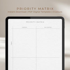 Priority Matrix, To Do List Digital Template, Eisenhower Method Task Tracker, Checklist, Task Tracking Instant Download, Goodnotes To Do