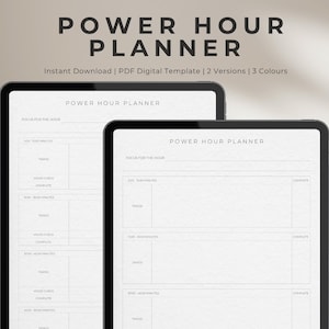 Power Hour Planer: Life Def. Time Block Template (Digitaler Download)