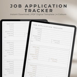 Job Application Tracker, Interview Preparation Digital Download, Career Planning Organisation