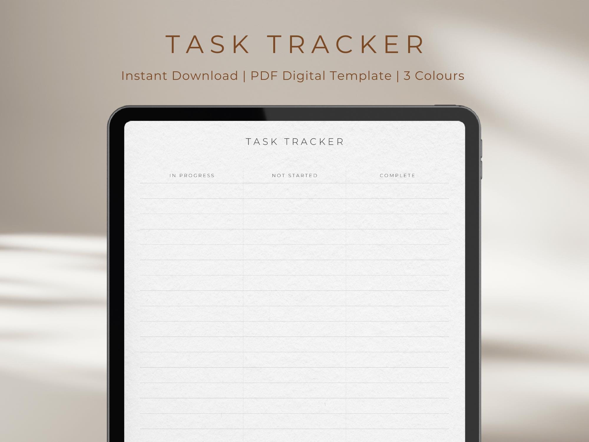 Task Tracker Template: Printable To-do List for Goodnotes (PDF Instant ...