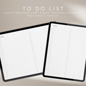 Simple Digital To Do List Template Instant Download Checklist for Daily Tasks Printable To do List Productivity Planner for Goodnotes