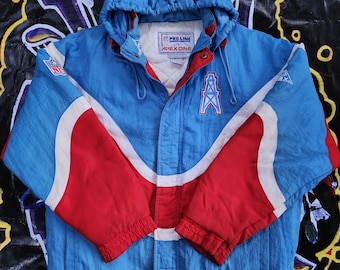 90年代 NFL HOUSTON OILERS STARTER ジャンパーL Houston Oilers: 1990's 1/4 Zip Starter Breakaway Jacket (L/XL