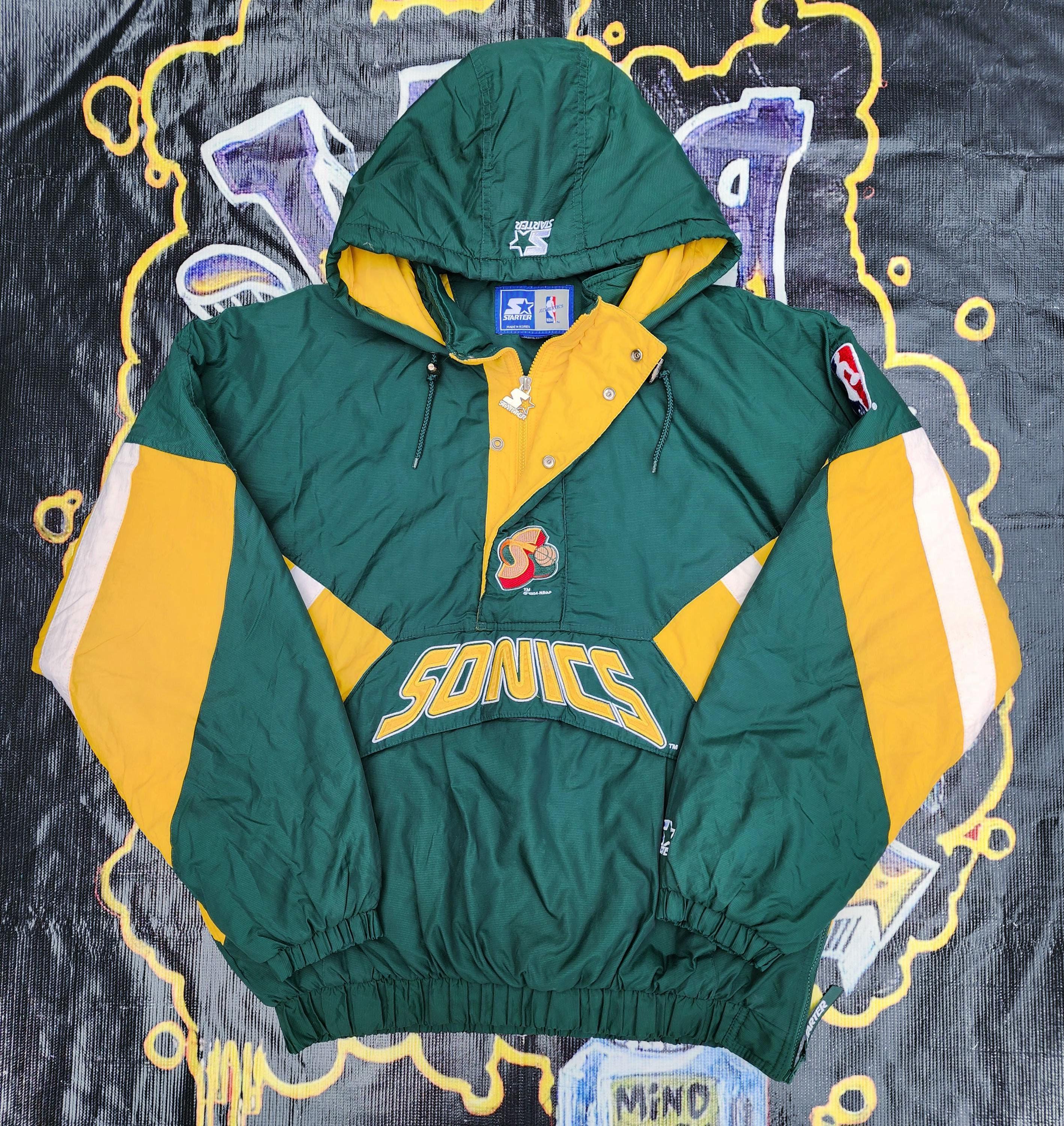 Vintage 90s Seattle Supersonics Sonics Starter Pouch Space Font