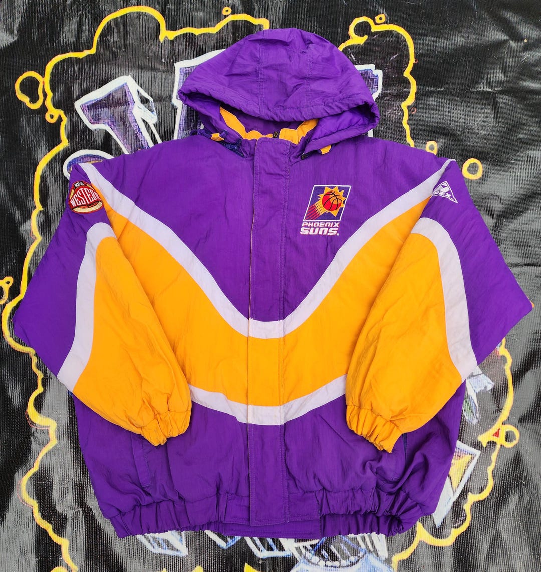 Vintage 1990s Phoenix Suns Apex One Wave Puffer Jacket XL - Etsy