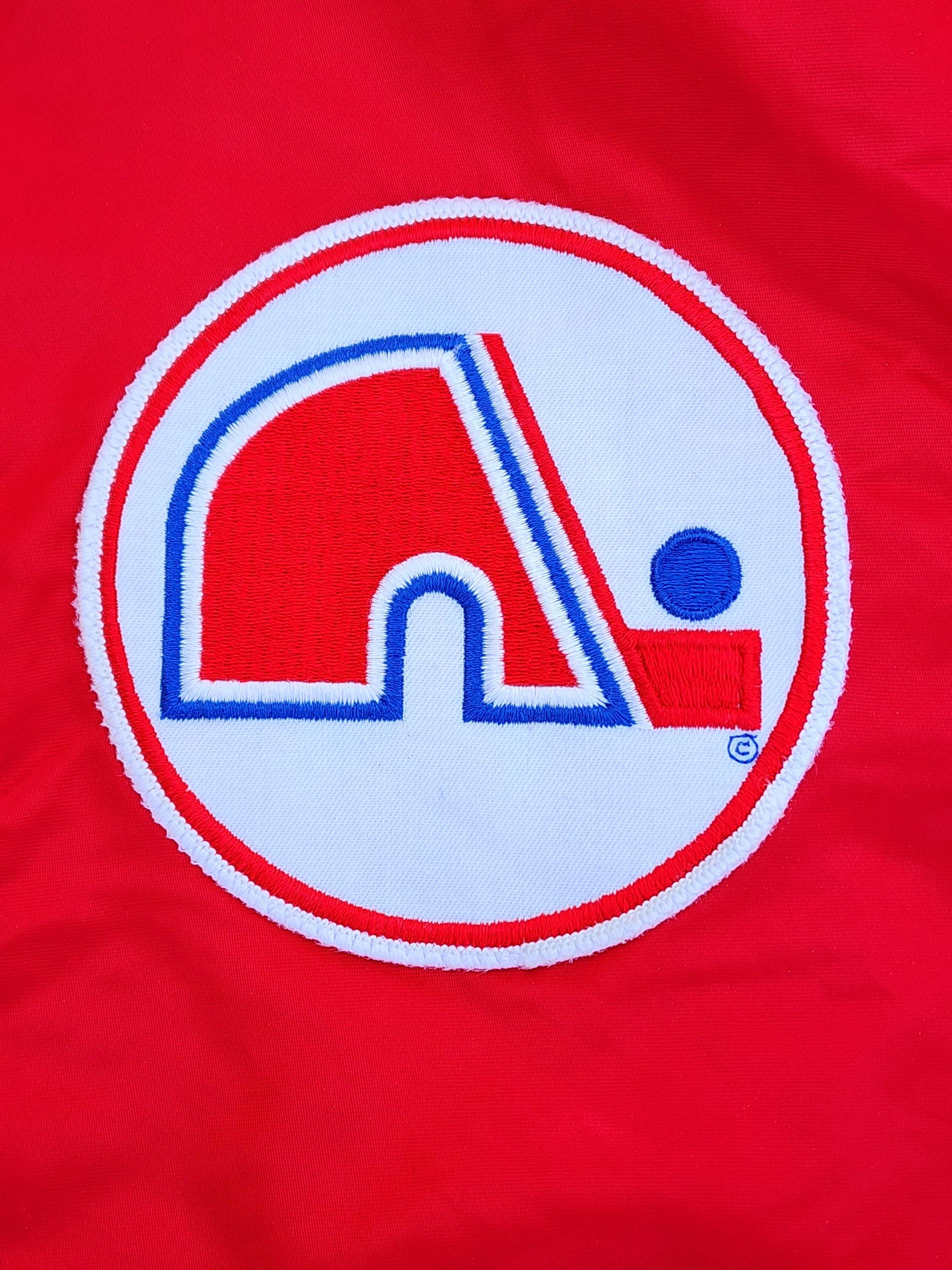 Rare!!! Vintage 1990s Quebec Nordiques Starter Satin Jacket Red L