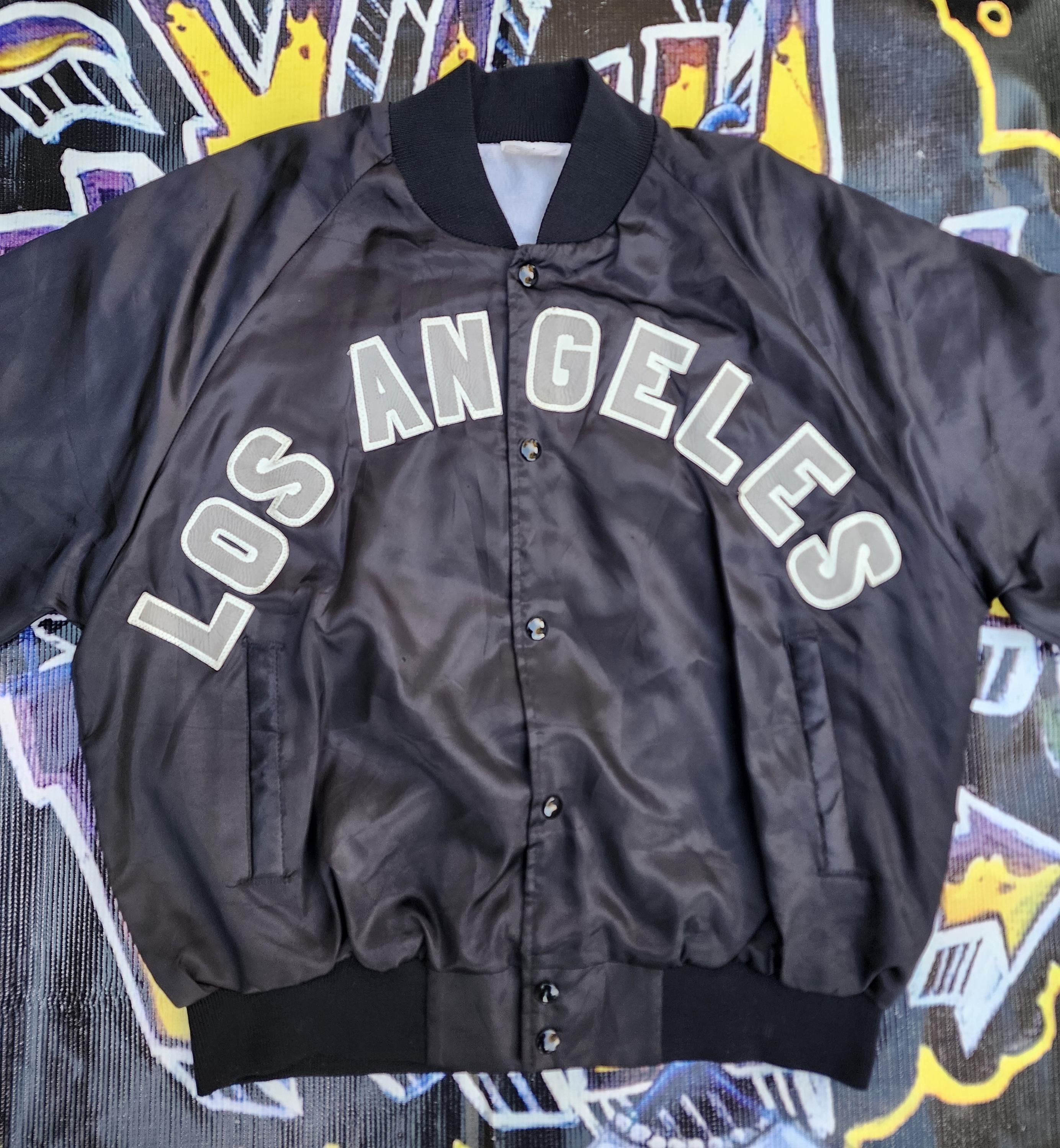 90s STRATH CONARムートン 韓国製 YKK メンズL ヴィンテージ Rare!!! Vintage 90s Los Angeles LA Kings Auburn Sportswear Satin