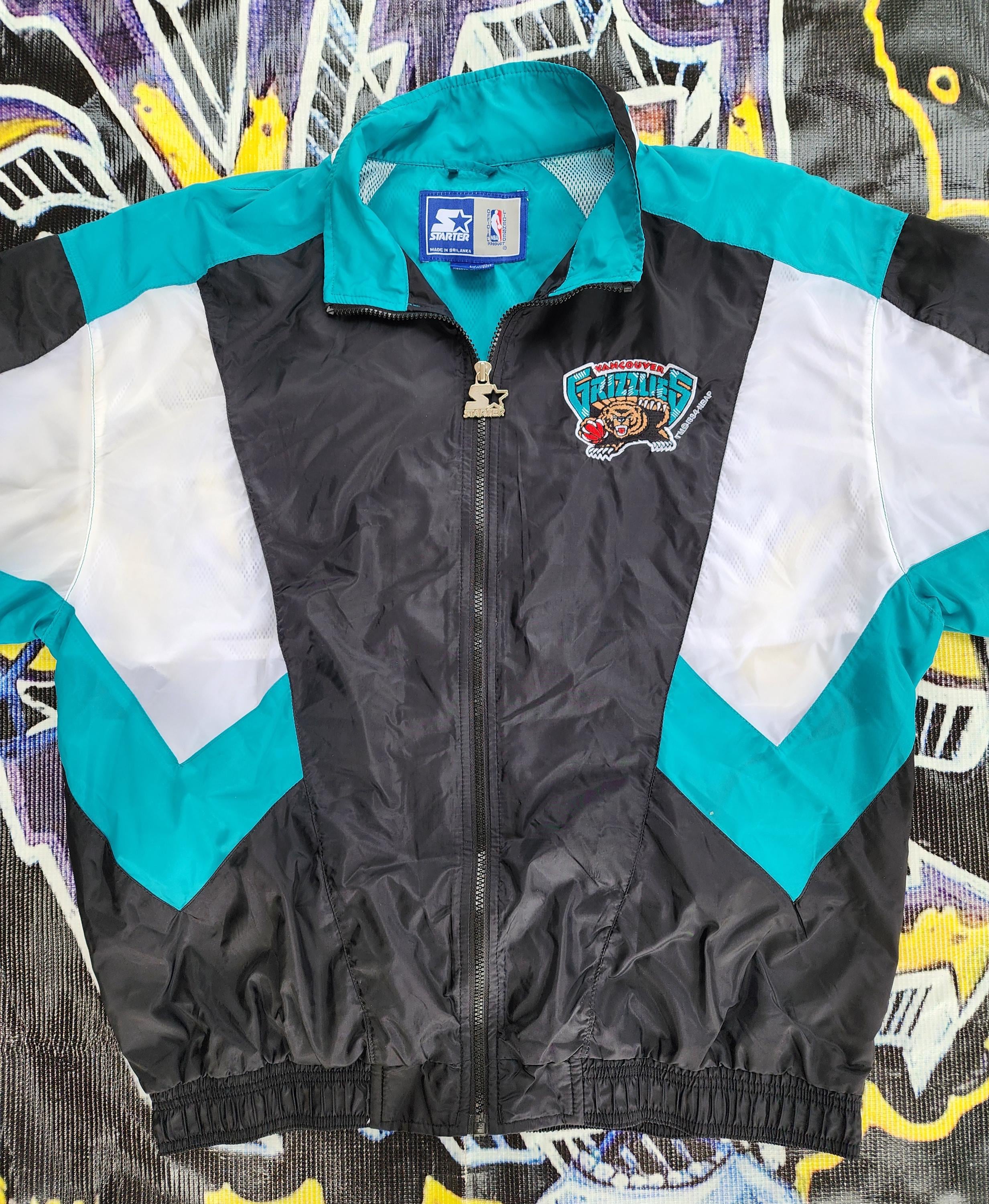BNWT Vintage 90s Memphis Grizzlies Starter Windbreaker Jacket Mesh