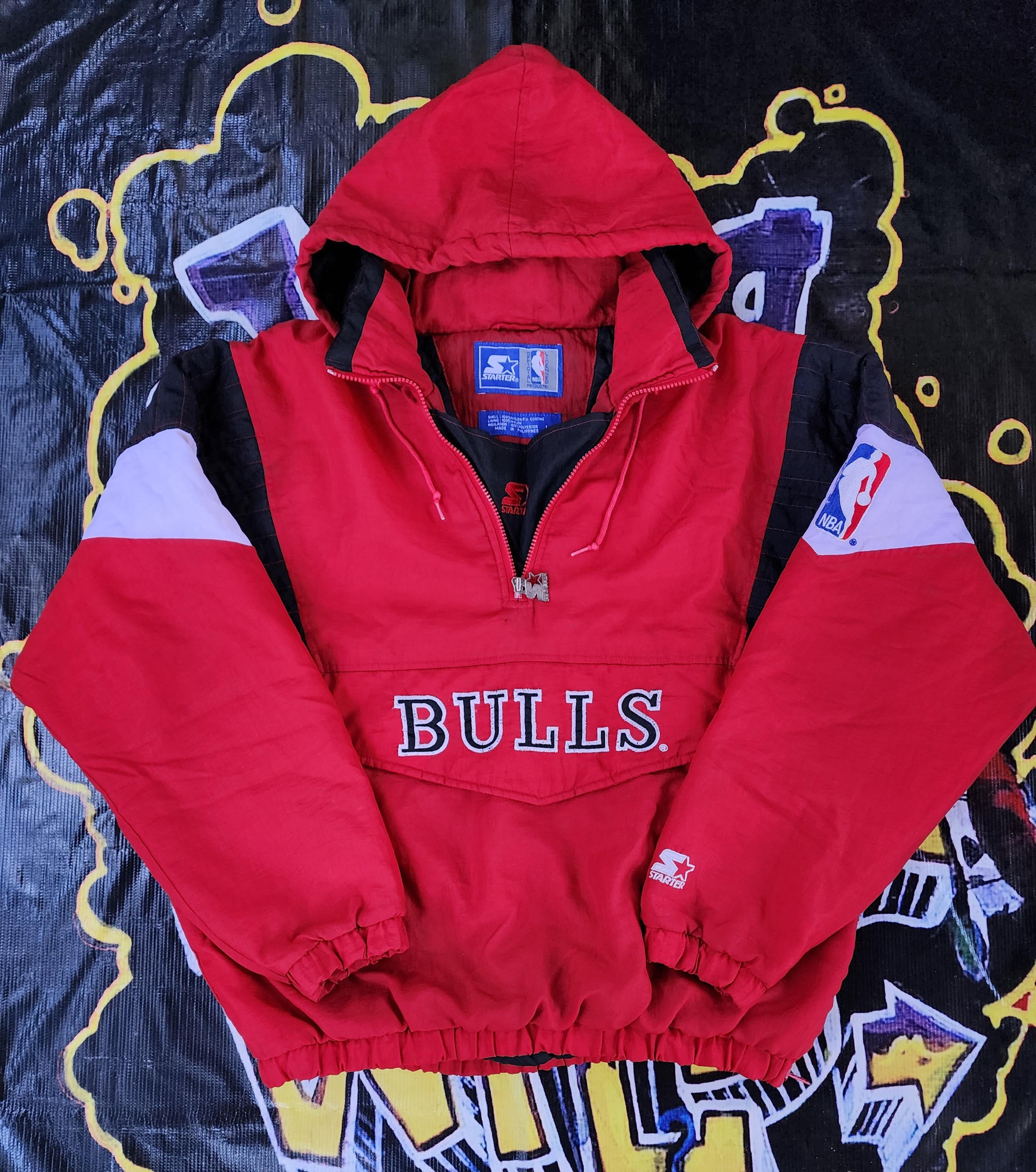Men Xxl Starter Bulls Jacket - Etsy Men Xxl Starter Bulls Jacket - Etsy
