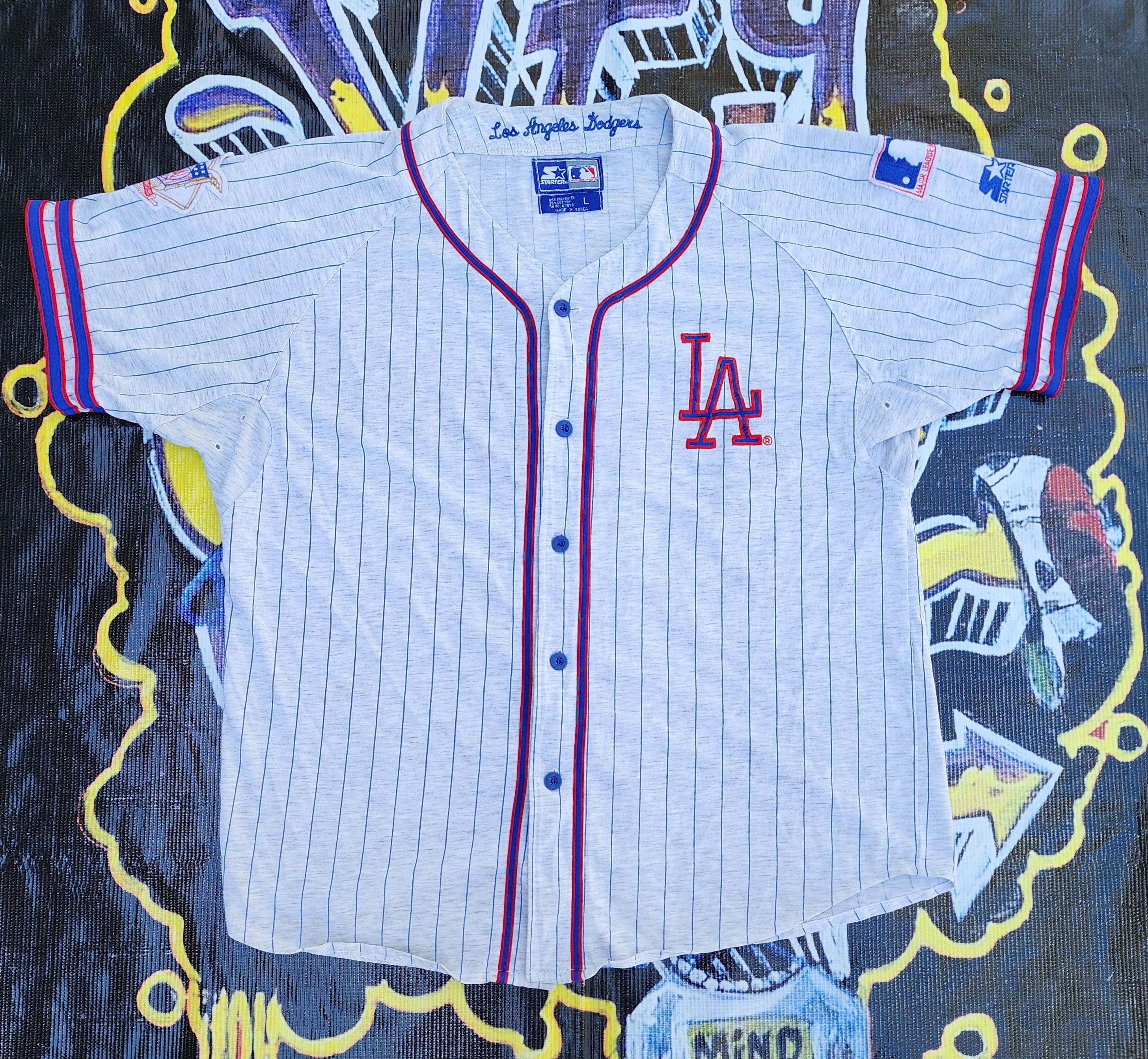 Rare!!! Vintage 80 90s Los Angeles Dodgers Starter Jersey Red Blue