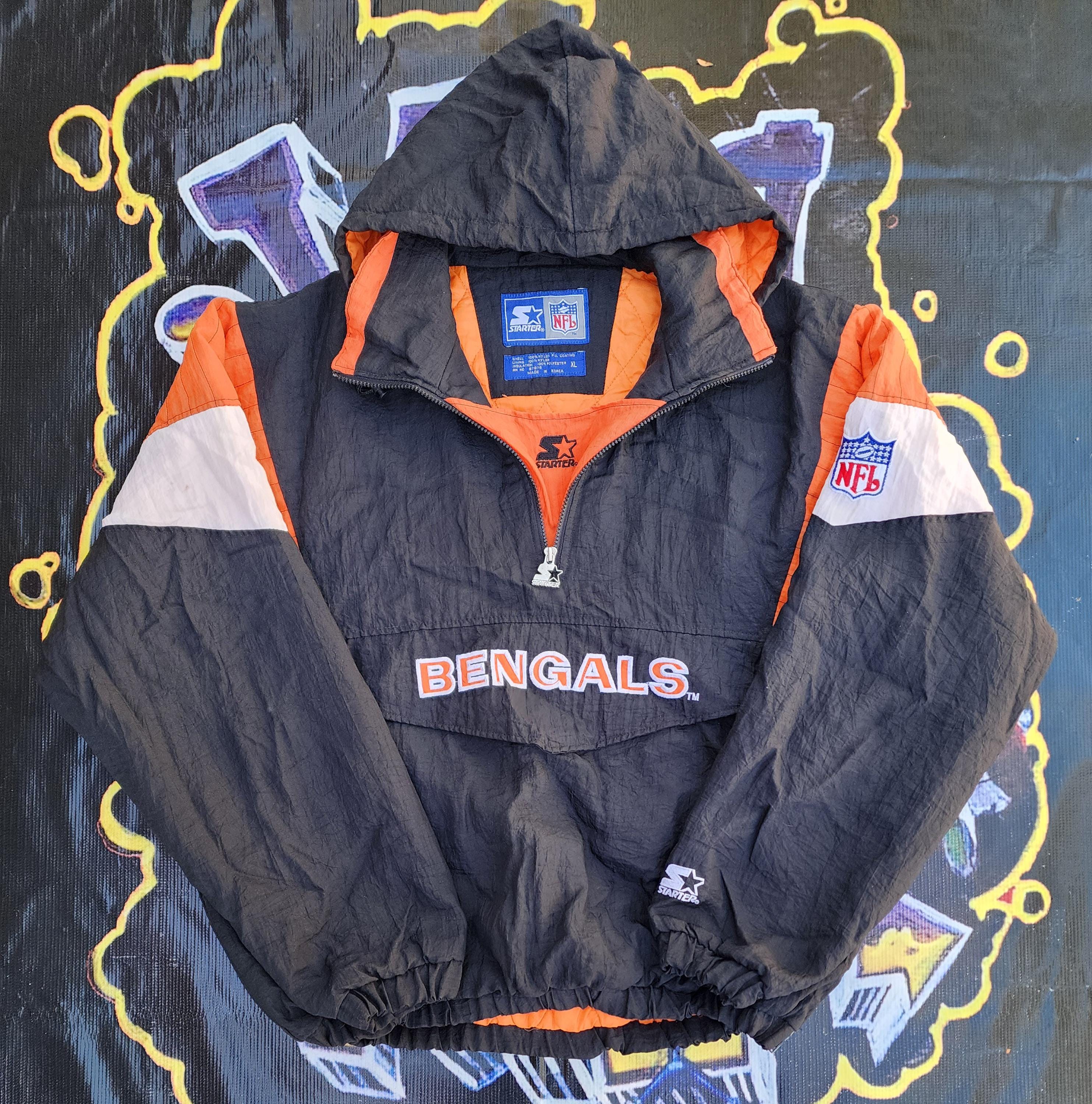 Vintage 1990s Cincinnati Bengals Starter Pouch Jacket XL - Etsy Vintage 1990s Cincinnati Bengals Starter Pouch Jacket XL - Etsy