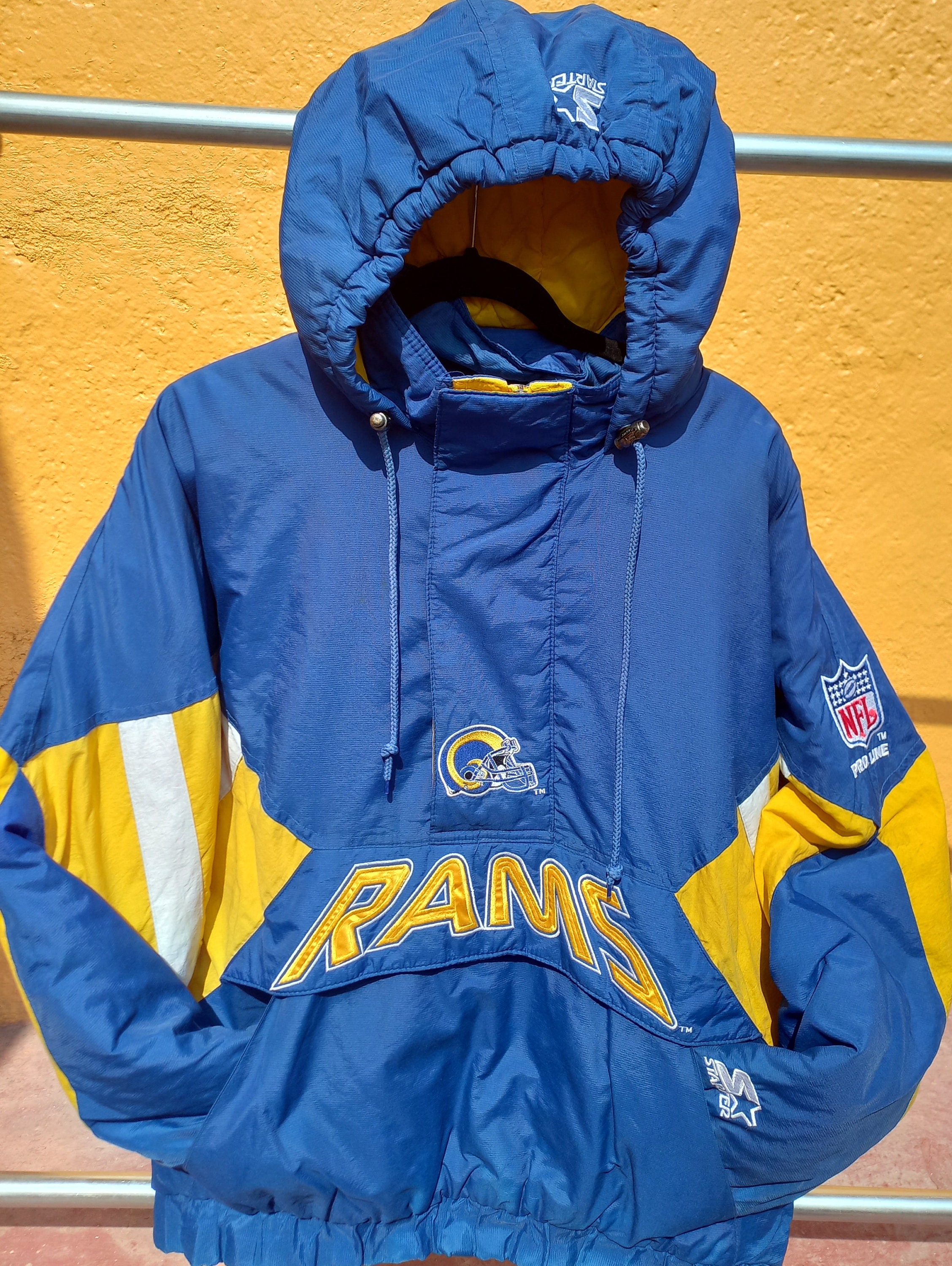 Vintage NFL - St. Louis 'Rams' Big Logo Faux Leather Jacket 1990's