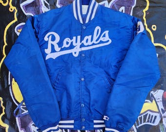 Vintage 1990s Kansas City Royals Starter Satin Bomber Jacket L