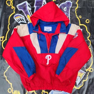 Vintage 1990s Philadelphia Phillies Starter Pouch Color Block Jacket Large