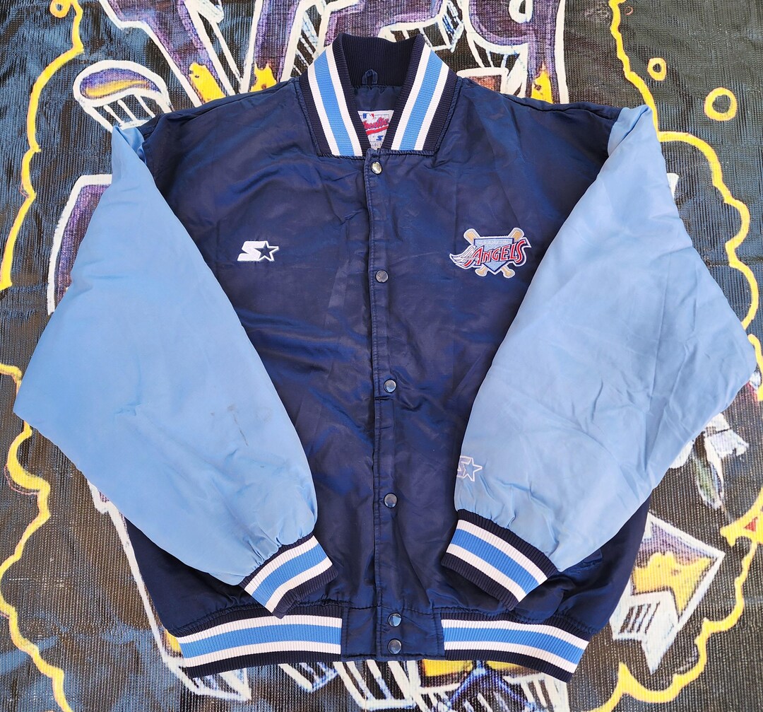 ANAHEIM ANGELS スタジャン ネイビー Vintage 90s Anaheim Angels Starter Diamond Collection Bomber Satin