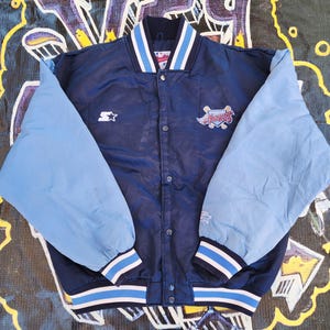 Vintage 90s Anaheim Angels Starter Diamond Collection Bomber Satin Jacket Large