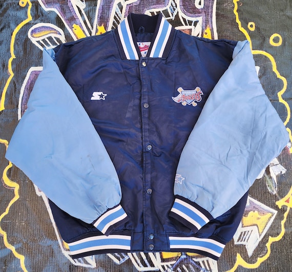 Vintage 90s Anaheim Angels Starter Diamond Collection Bomber Satin