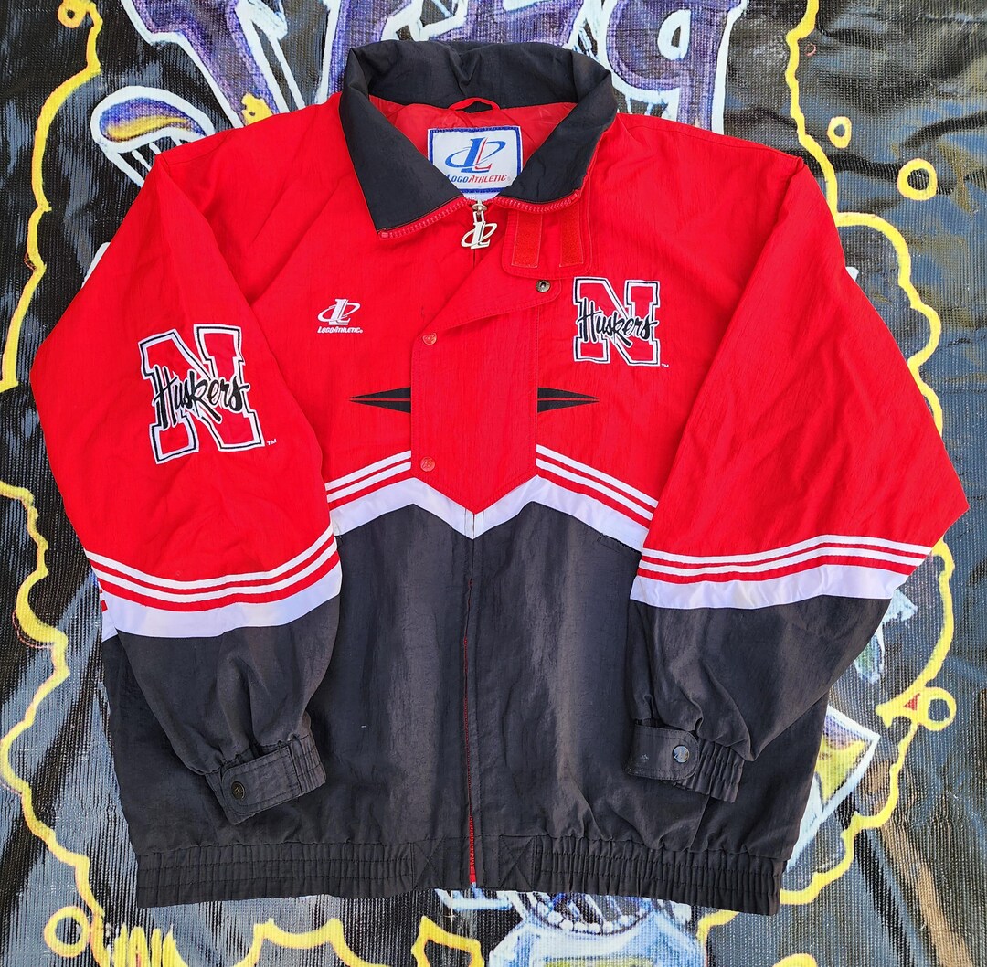 ウォームアップウェア Vintage 1990 University Nebraska Starter Vintage 90s Nebraska University Huskers Logo Athletic Light Jacket