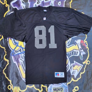 Vintage 1990s Los Angeles Raiders Tim Brown Russell Athletic Size 40 Jersey Small Womens