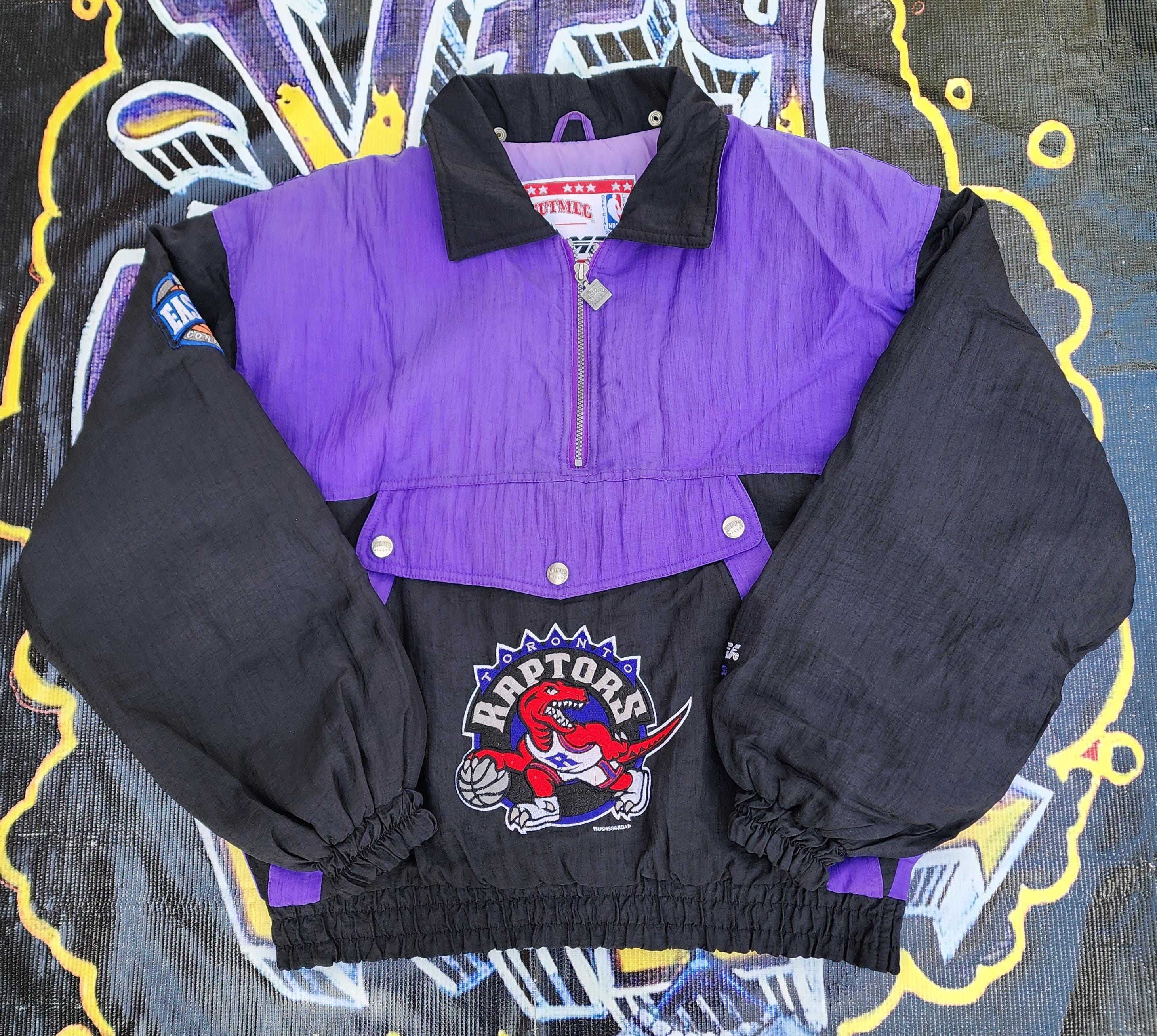 Vintage 1990s Toronto Raptors Nutmeg Campri Spellout Logo Puffer
