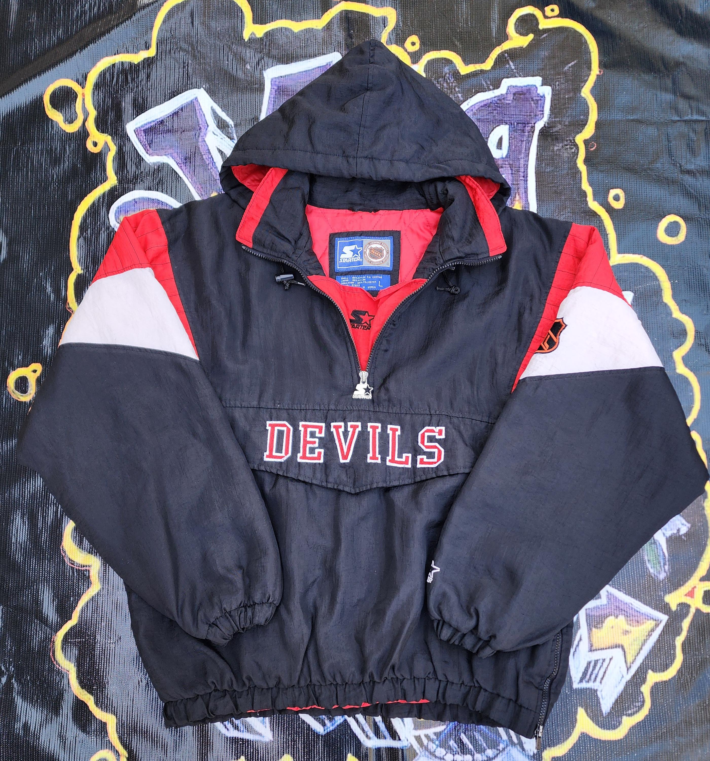 Vintage 1990s New Jersey Devils Starter Pouch Jacket Vtg NHL XL - Etsy