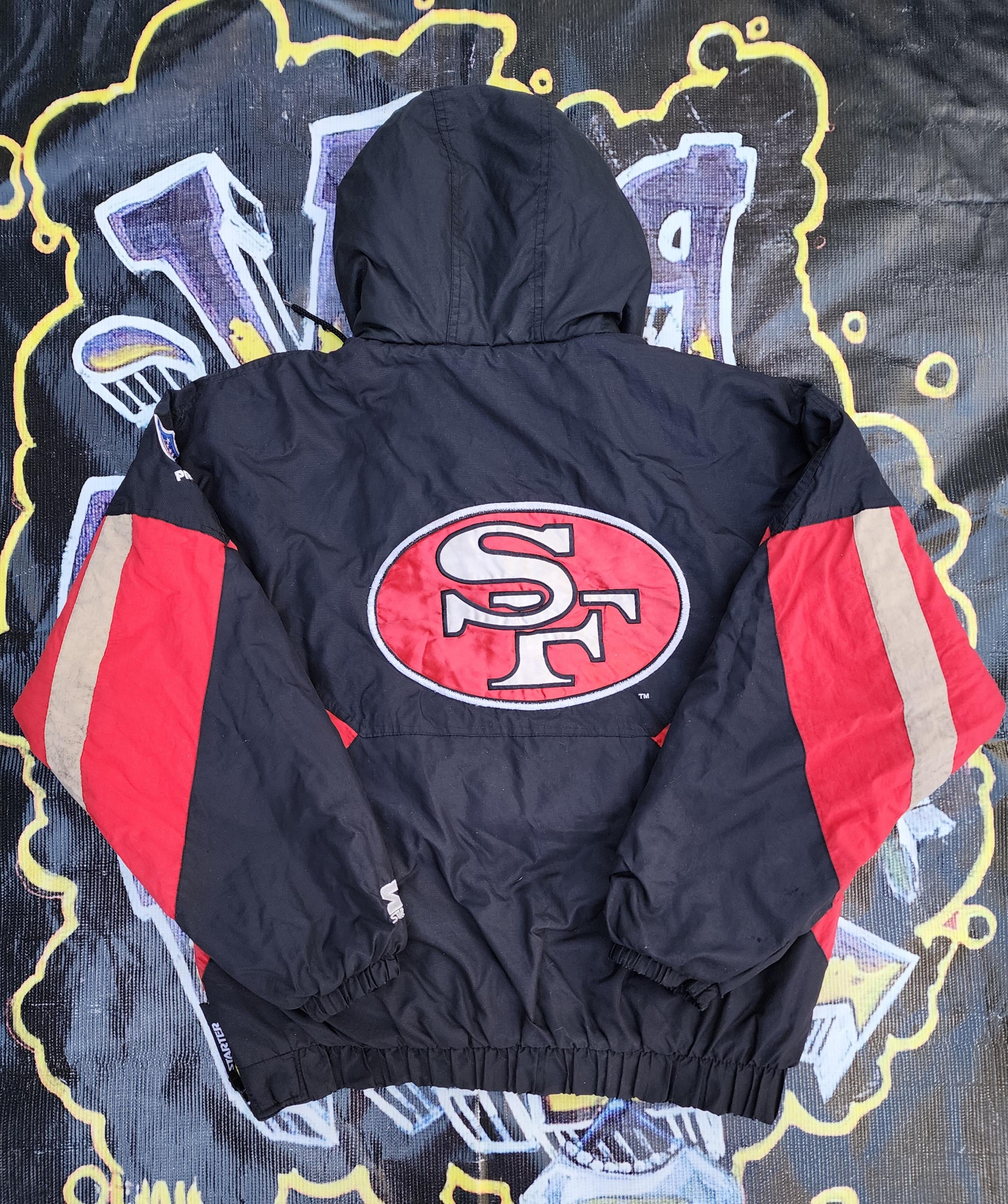 Vintage 90s San Francisco 49ers Starter Pouch Space Font Jacket