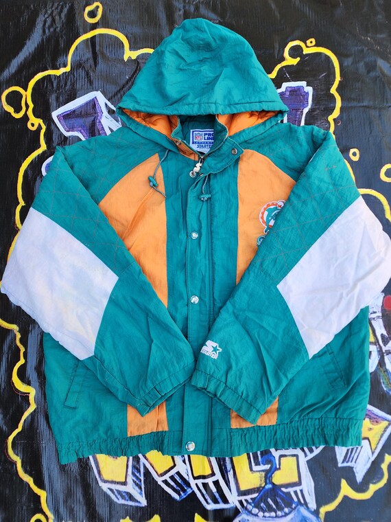 Vintage 1990s Miami Dolphins Starter Quilt Jacket XL - Etsy