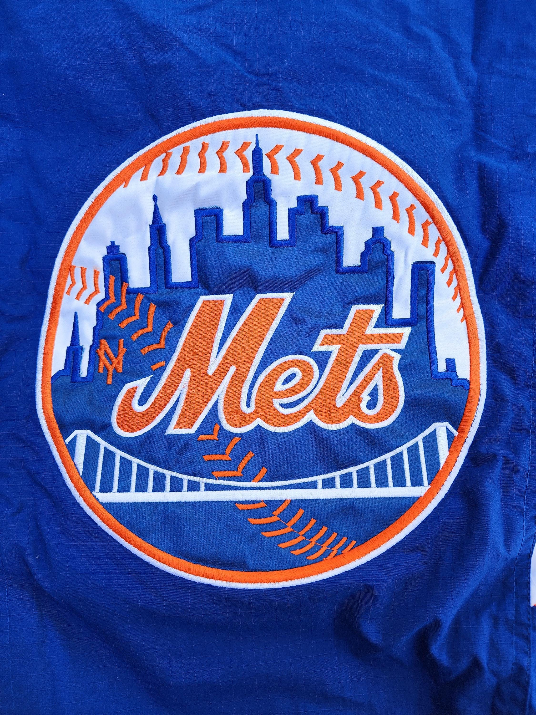 BNWOT Vintage 90s New York Mets Starter Light Jacket Blue Orange