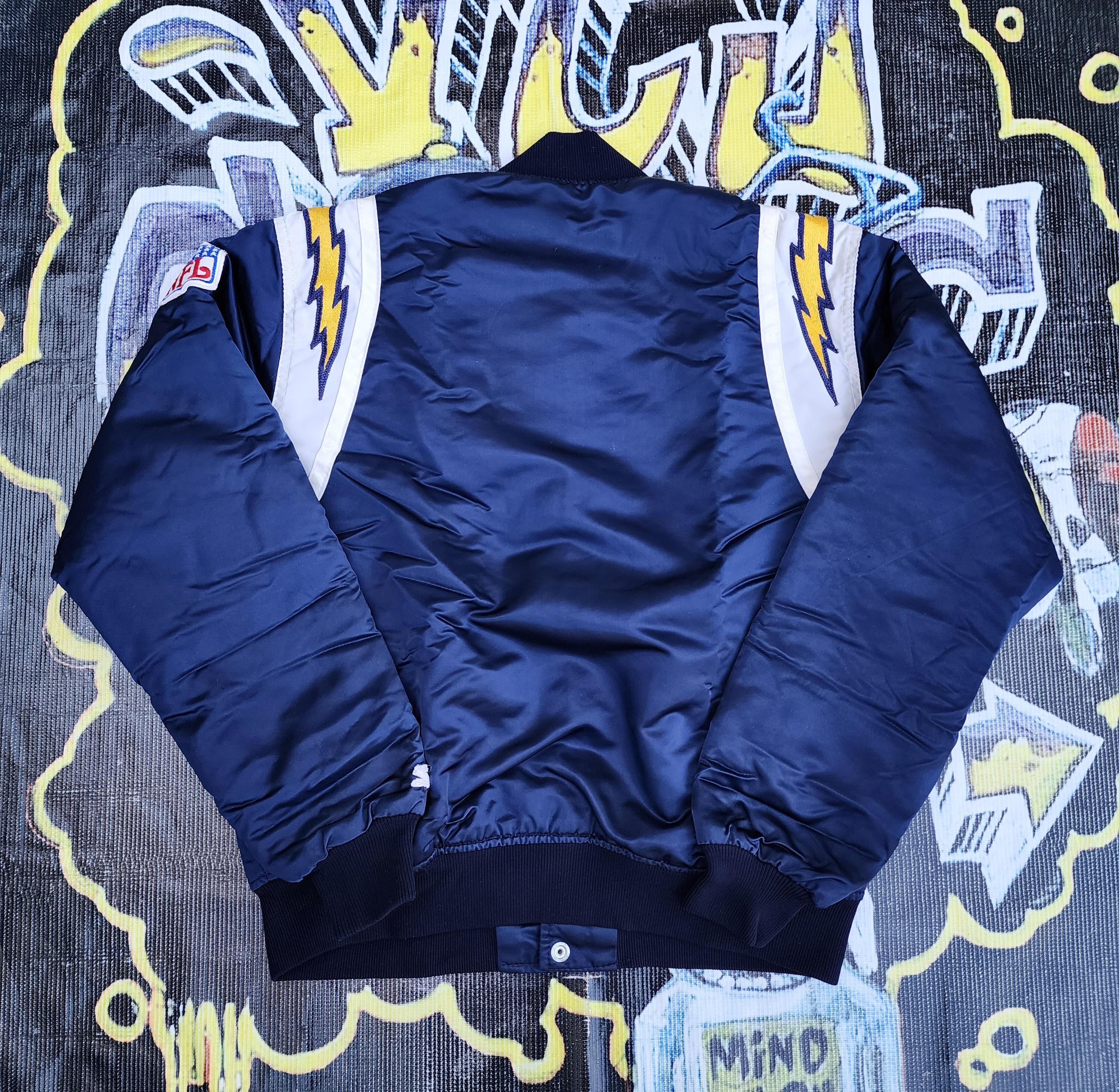 Vintage 80s 90s San Diego Chargers Starter Satin Bomber Jacket M