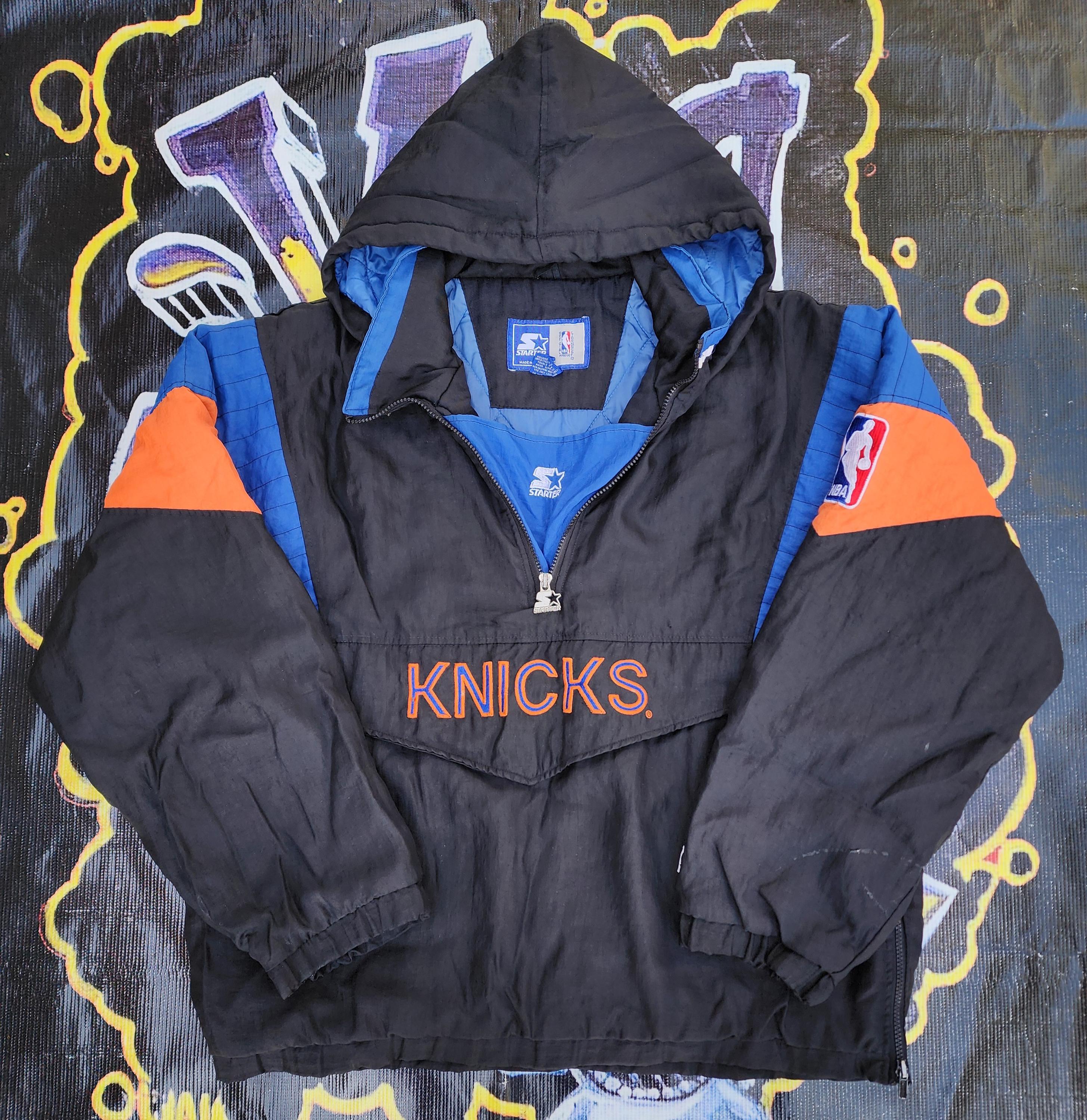 Vintage 1990s New York Knicks Starter Pouch Jacket Black XL - Etsy