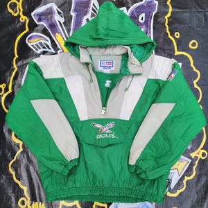 Vintage 1990s Philadelphia Eagles Starter Pouch Color Block Jacket