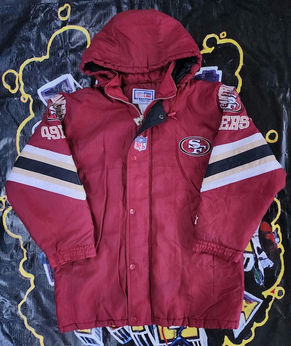 Vintage 90s San Francisco 49ers Gold Black Arm Logos Full Zip
