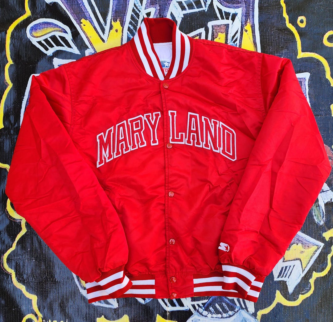 【maryley】スタジャン Vintage 80s University of Maryland Terrapins Starter Satin Bomber