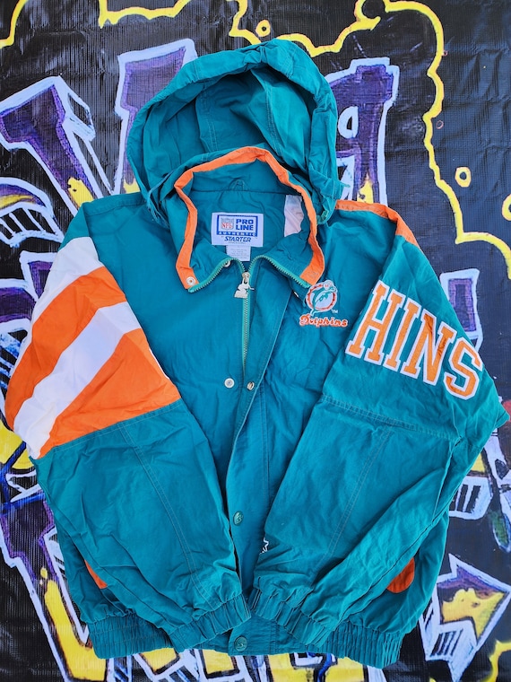 Vintage 1990s Miami Dolphins Starter Two Tone Wind