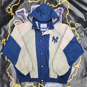 Bag Ready Vintage 1990s New York Yankees Starter Quilt Puffer Jacket XXL