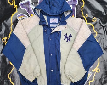 Vintage 1990s New York Yankees Starter Quilt Puffer Jacket XXL - Etsy