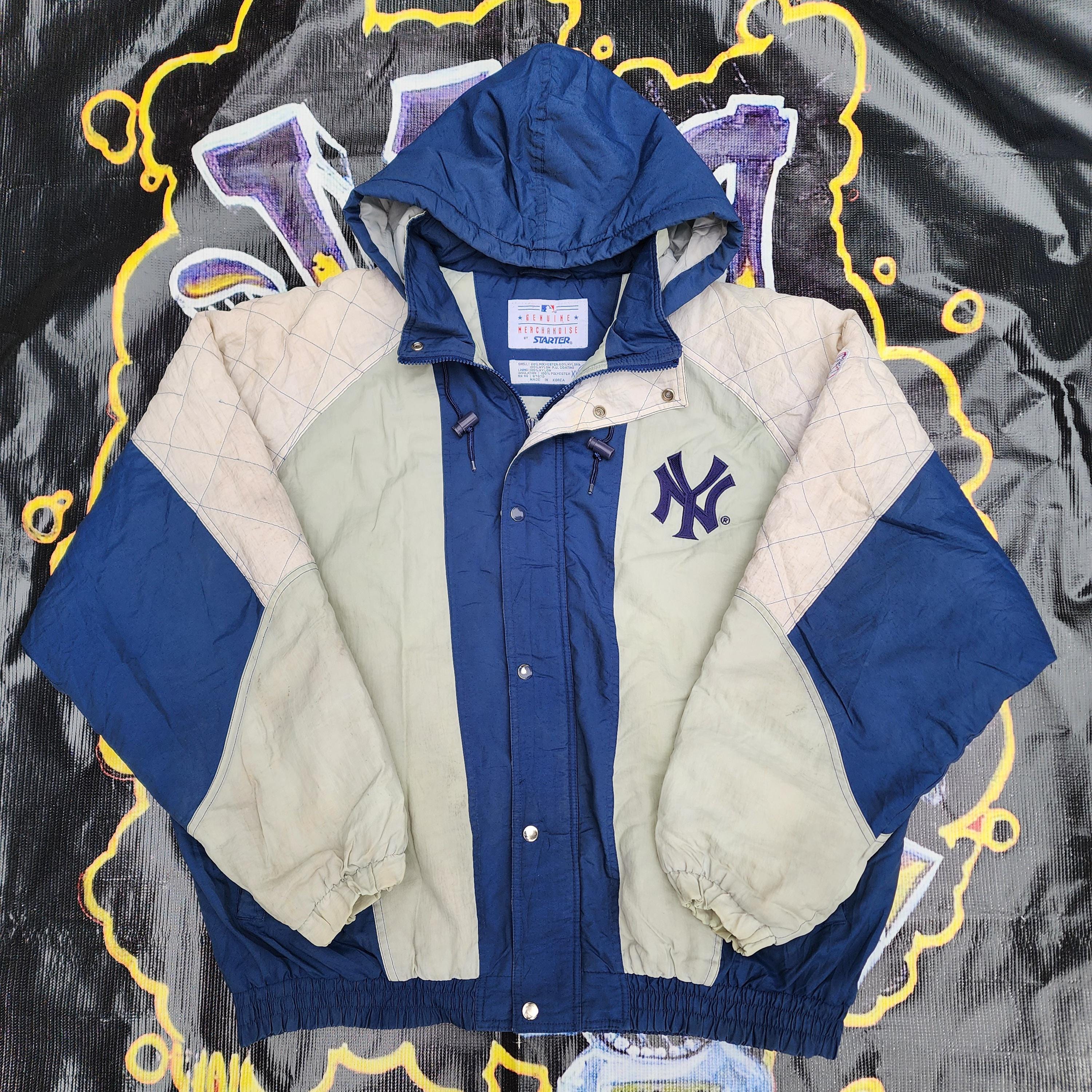 New York Yankees Starter ジャケット L 希少　新品タグ RARE! Vintage MLB Baseball New York Yankees satin baby blue