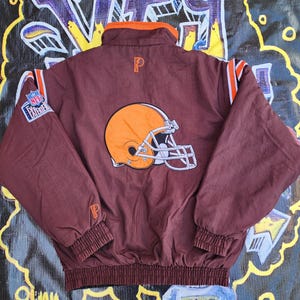 Vintage 1990s Cleveland Browns Pro Player Double Sided Puffer Jacket Medium