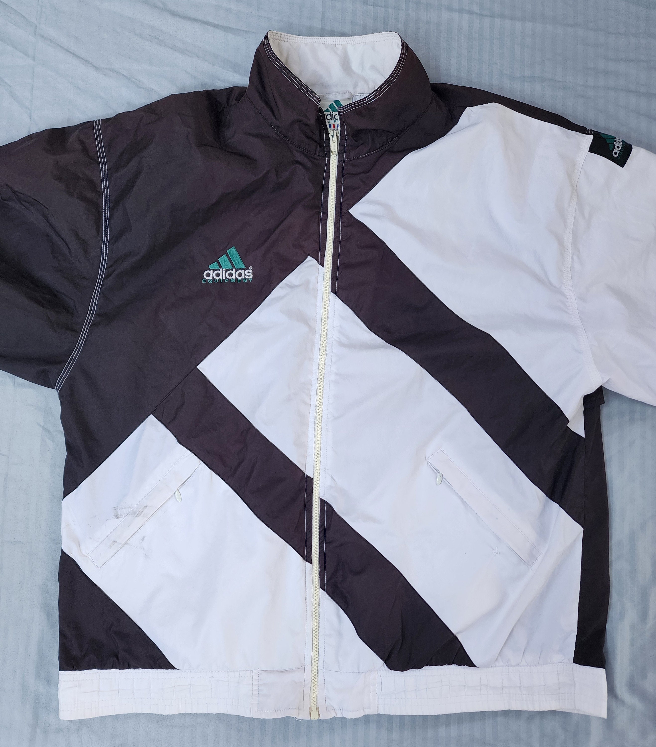 Vintage 1990s Adidas Equipment Windbreaker Jacket Big Logo Vintage 1990s Adidas Equipment Windbreaker Jacket Big Logo