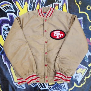 Vintage 1980s San Francisco 49ers Stahl-urban Satin Bomber Jacket