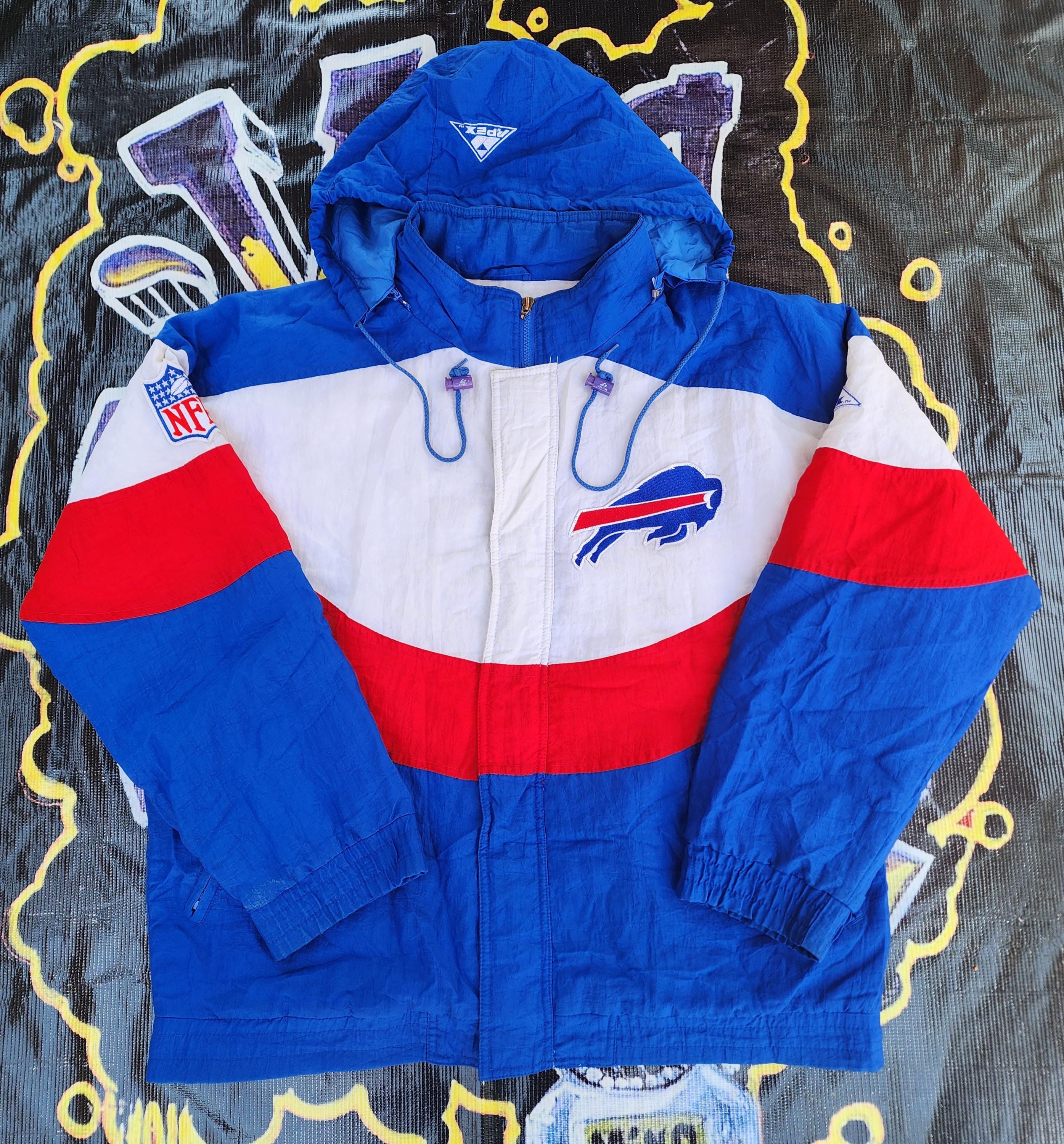 Vintage 1990s Buffalo Bills Apex One Wave Pro Line Puffer Jacket L
