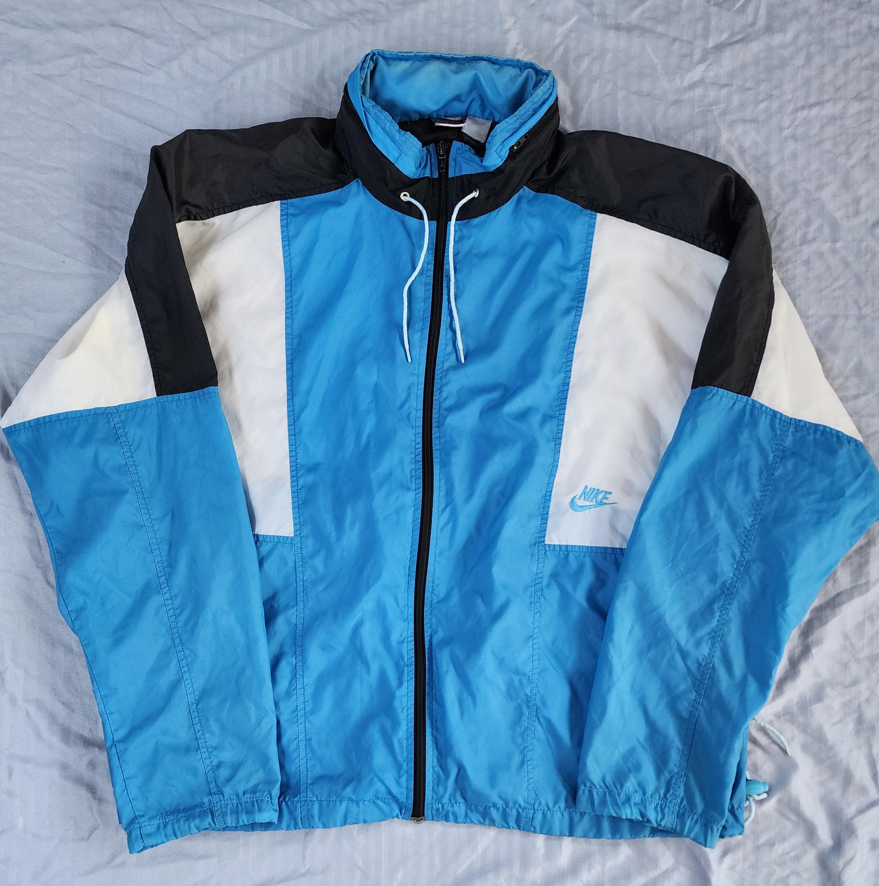 Vintage 1980s Nike Blue Black Green Windbreaker XL - Etsy