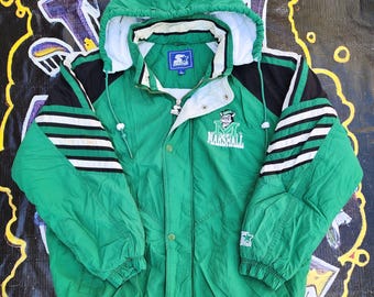 Vintage 90s Marshall University Thundering Herd Starter Jacket Large