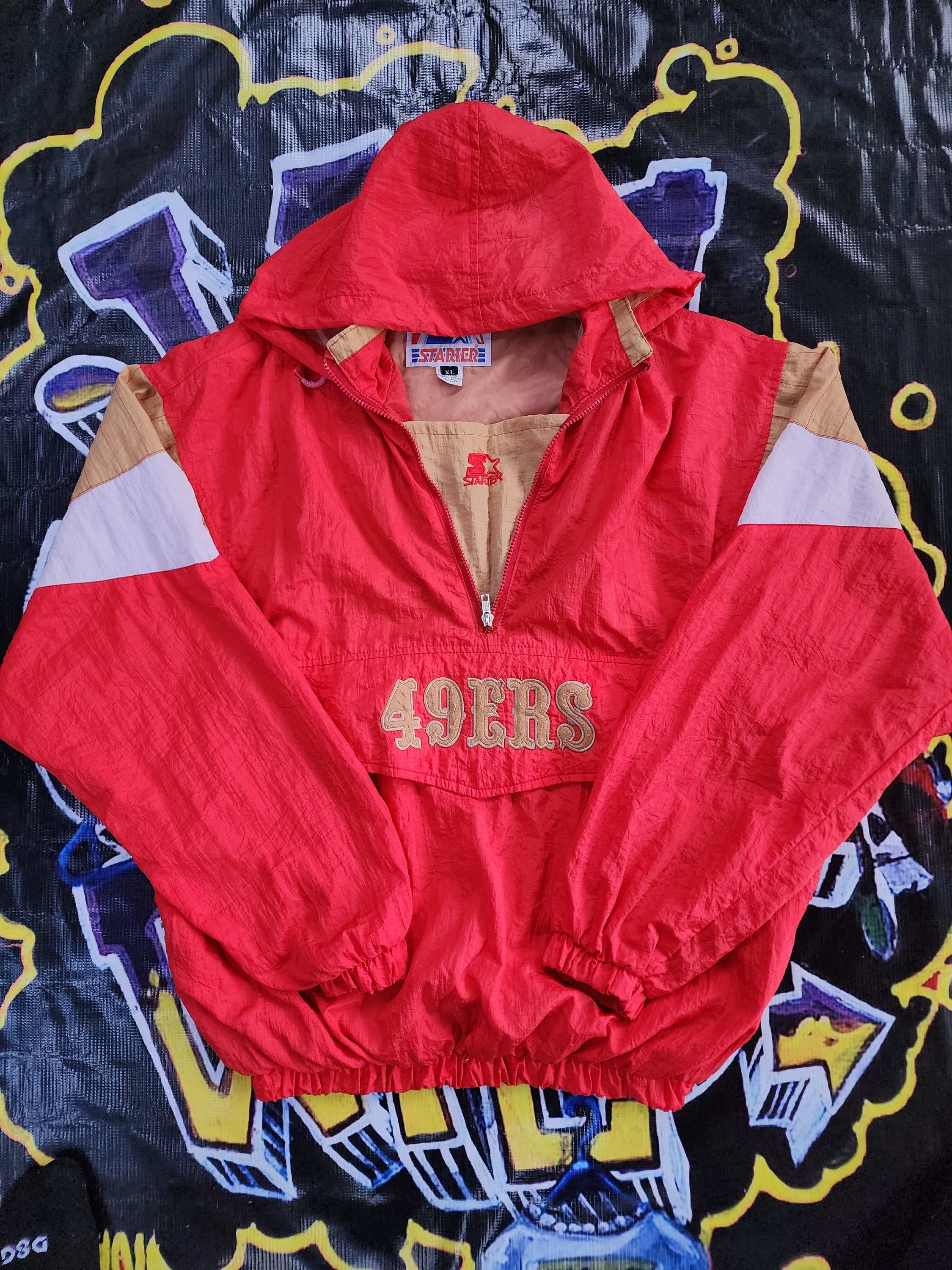 Vintage 1980s San Francisco 49ers Starter Pouch Light Jacket Vintage 1980s San Francisco 49ers Starter Pouch Light Jacket