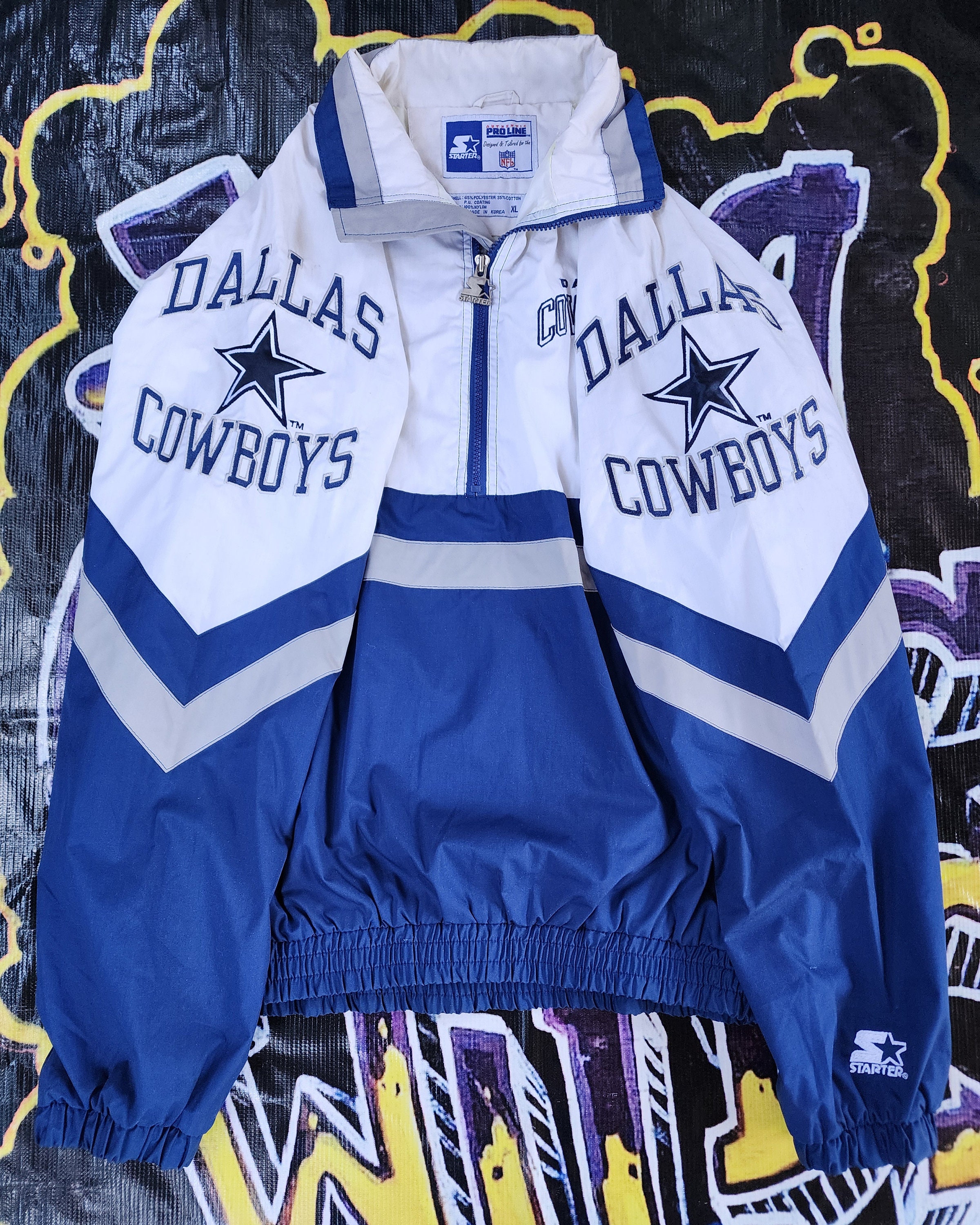 Cowboy Starter Jacket - Etsy Cowboy Starter Jacket - Etsy