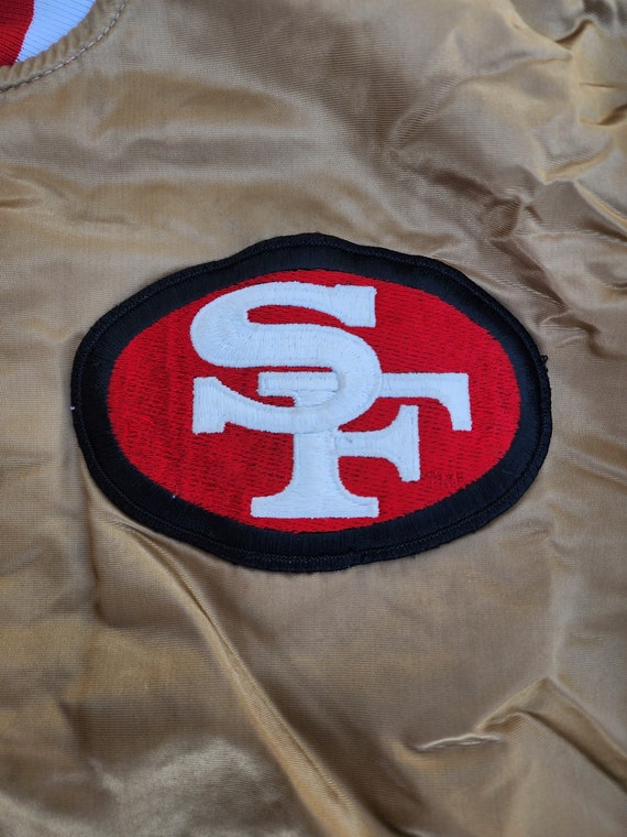 Vintage 1980s San Francisco 49ers Starter Pro Line Satin Bomber Jacket Size Large